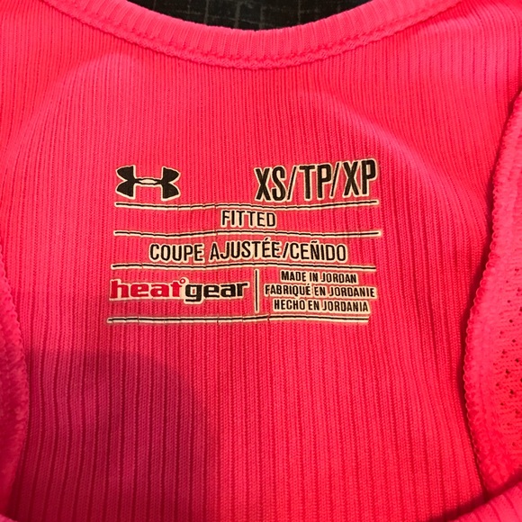 FINAL 💰 RARE Pink Under Armour Heat Gear Tank XS - Picture 3 of 6